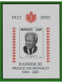 MONACO 2005 Morte del Principe Ranieri III BF MNH**