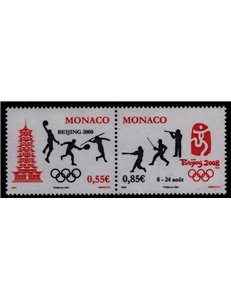 MONACO 2008 Giochi olimpici estivi 2v MNH**