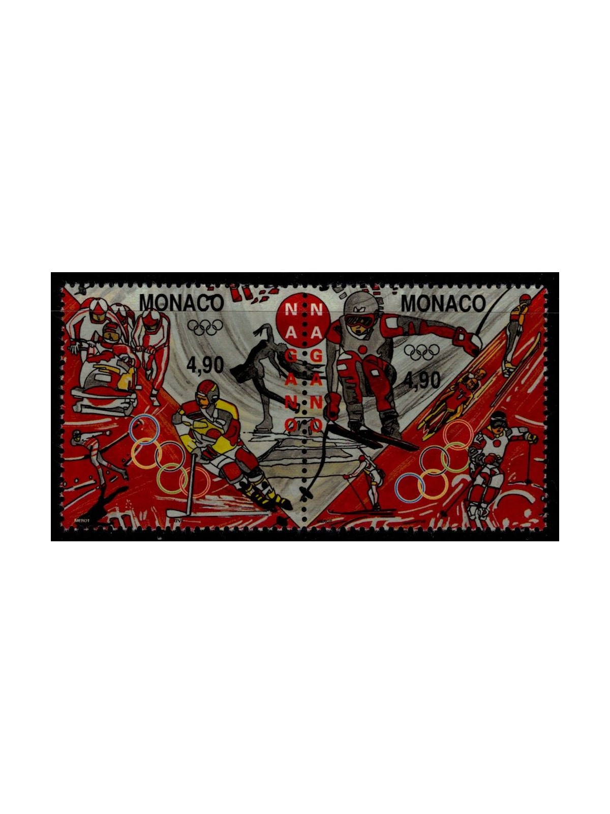 MONACO 1997 Winter Olympic Games 2v MNH**