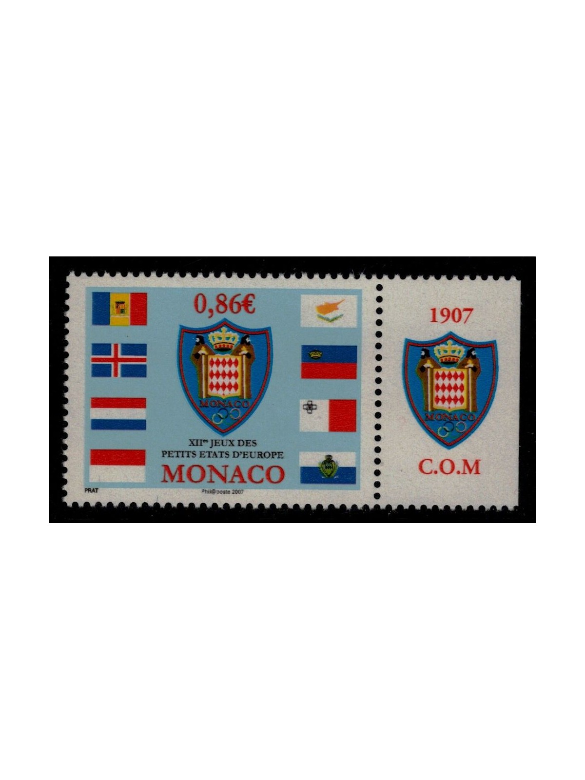 MONACO 2007 Games of the Small States MNH**