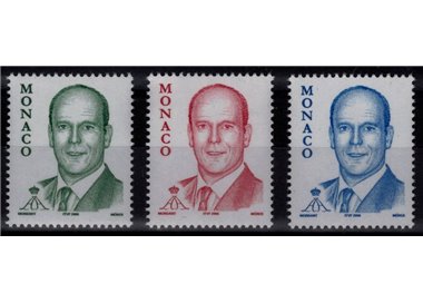 MONACO 2005 Effigy of the Prince 3v MNH**