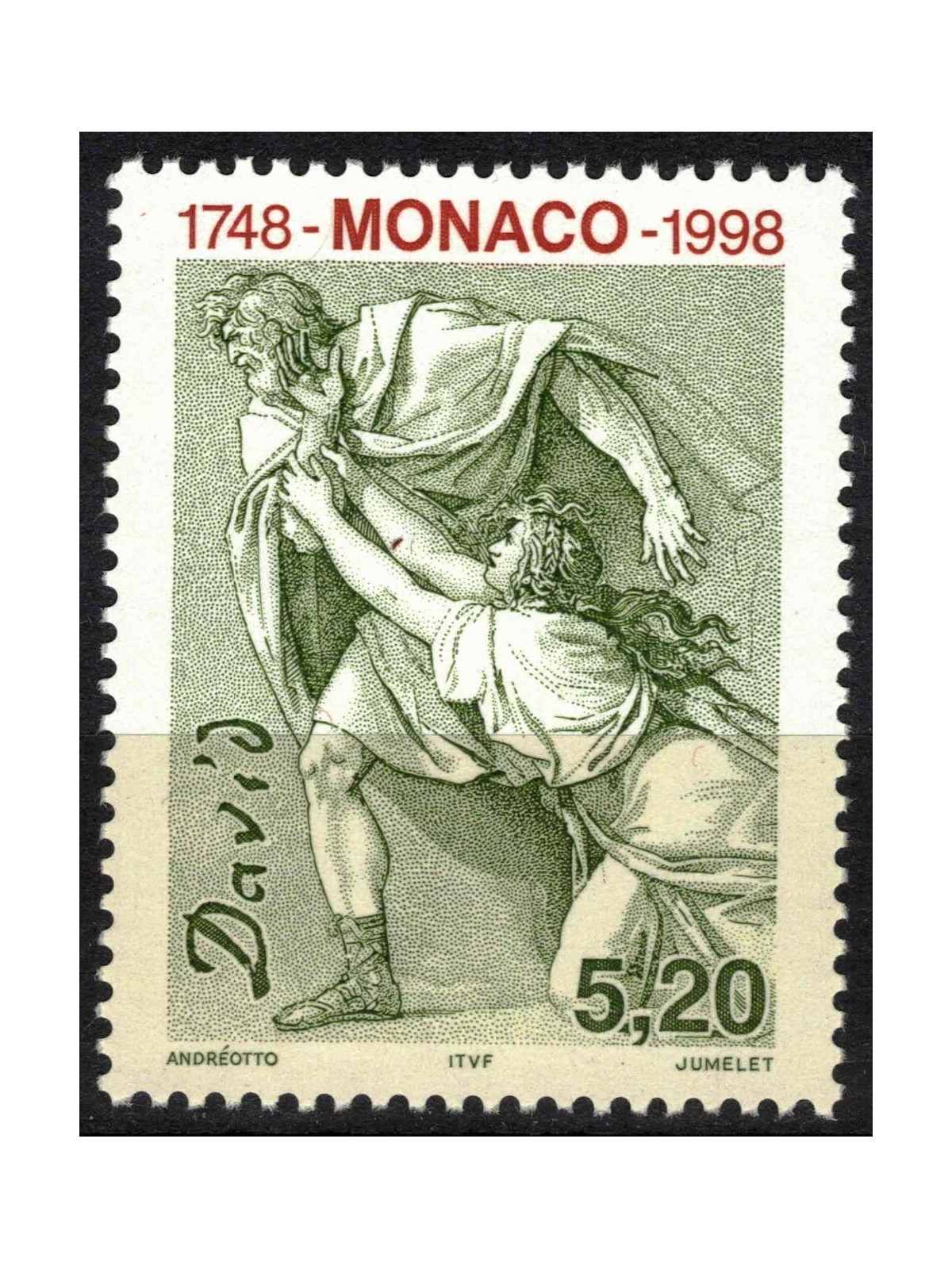 MONACO 1997 Jacques Louis David MNH**