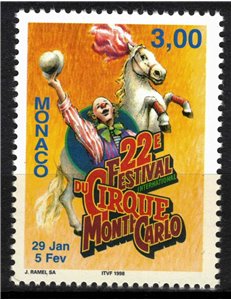 MONACO 1997 International Circus Festival MNH**