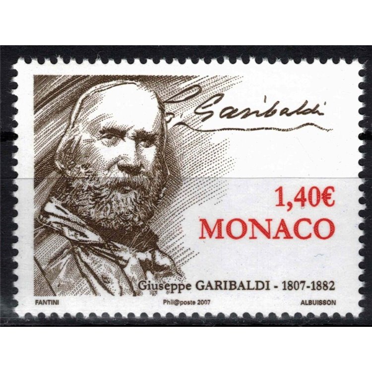 MONACO 2007 Giuseppe Garibaldi MNH**