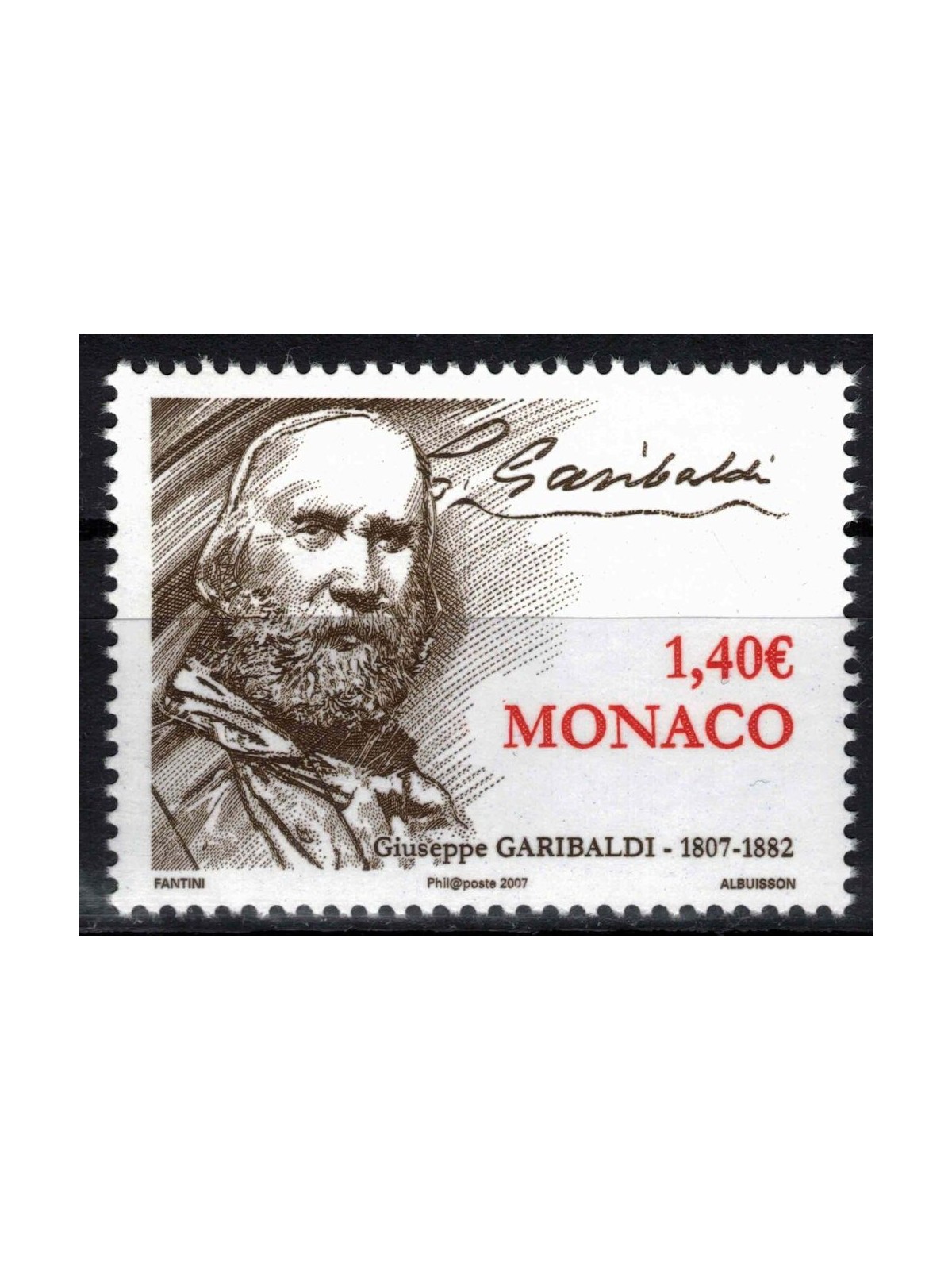 MONACO 2007 Giuseppe Garibaldi MNH**