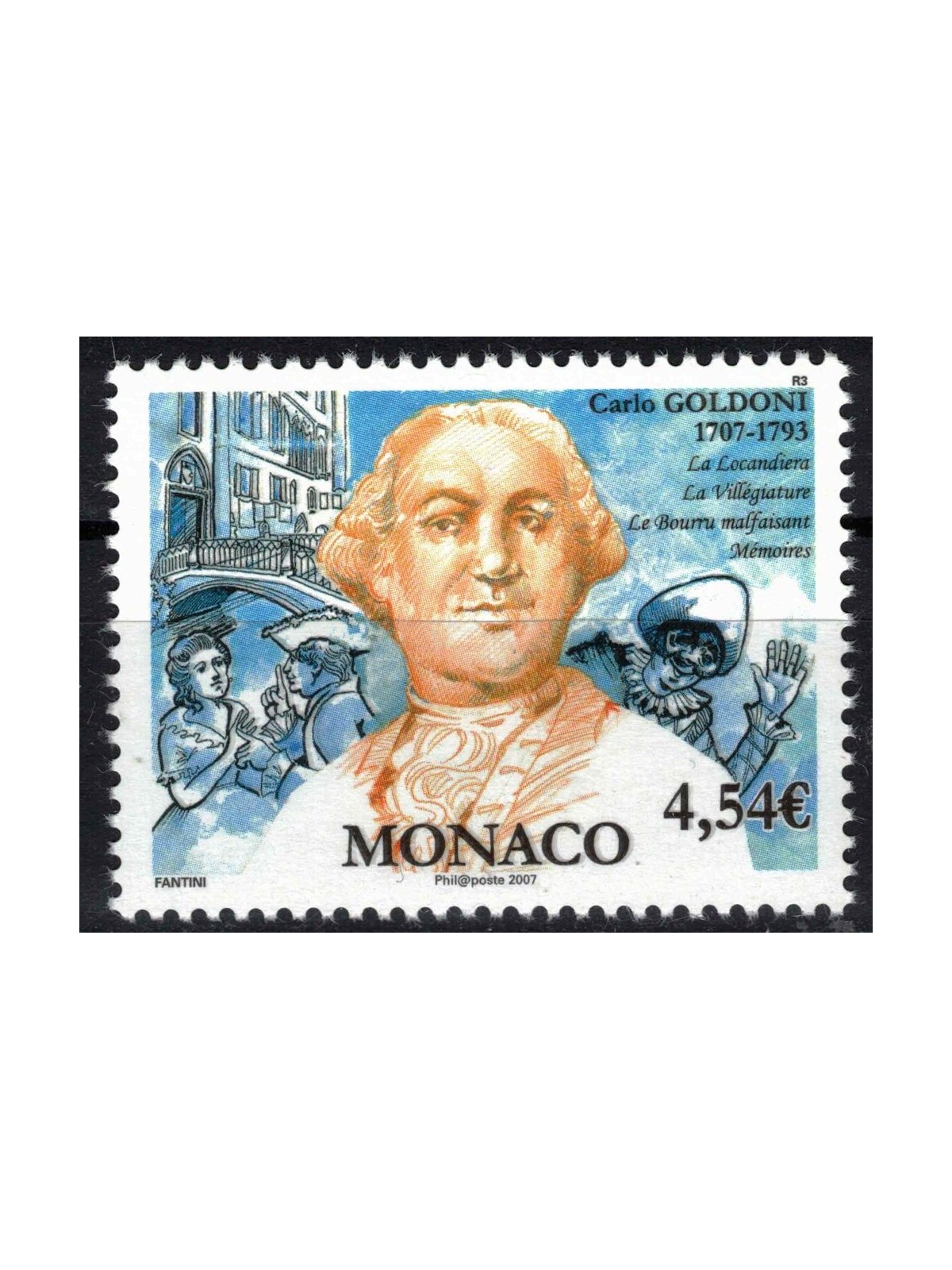 MONACO 2007 Carlo Goldoni MNH**