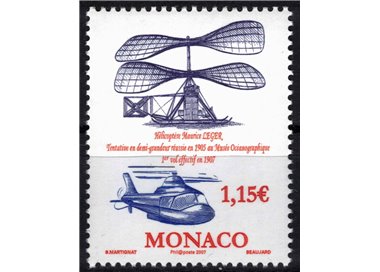 MONACO 2007 Helicopter by Maurice Léger MNH**