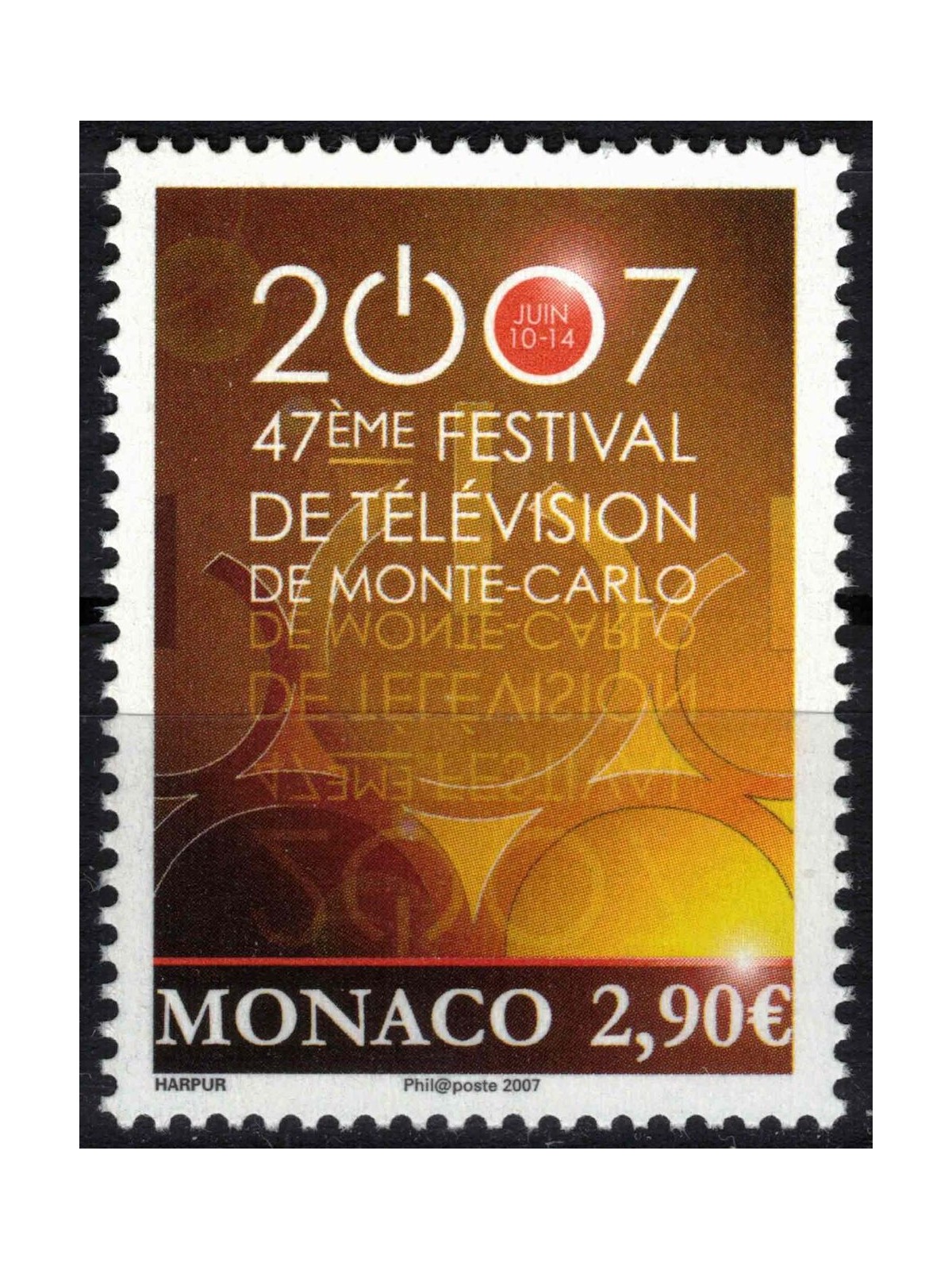 MONACO 2007 Television Festival MNH**