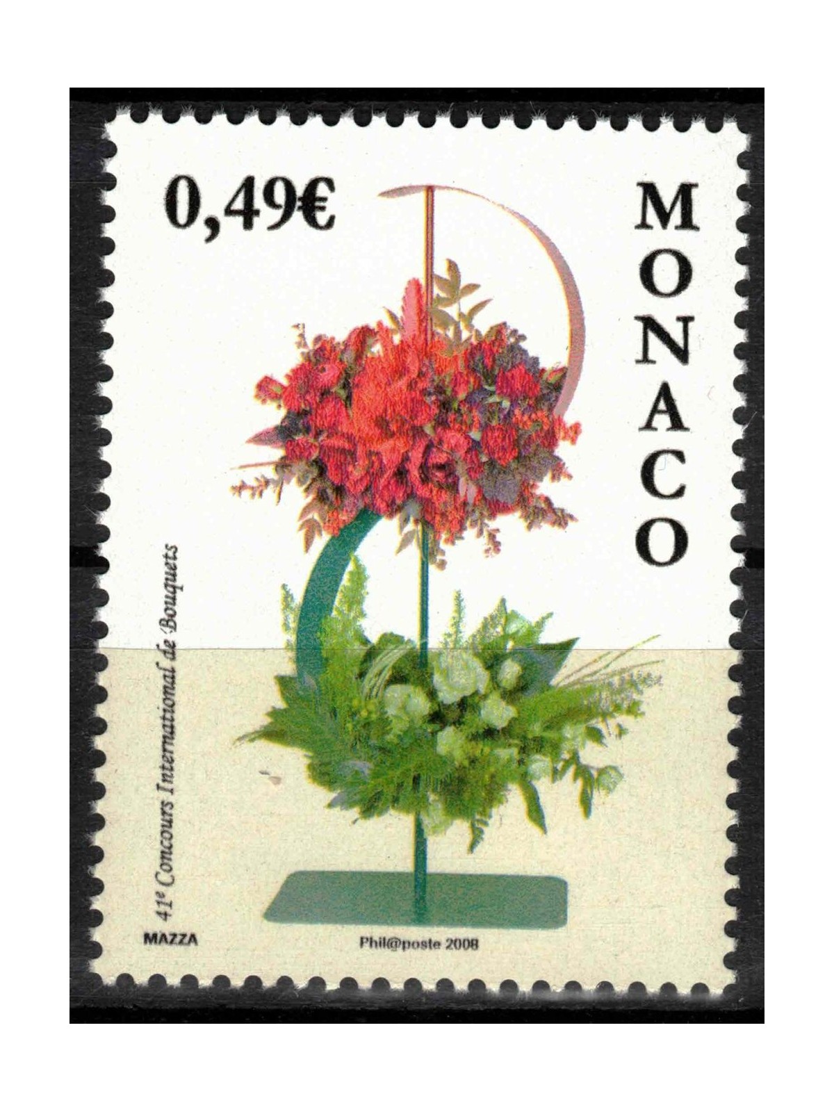 MONACO 2008 Floral Composition MNH**