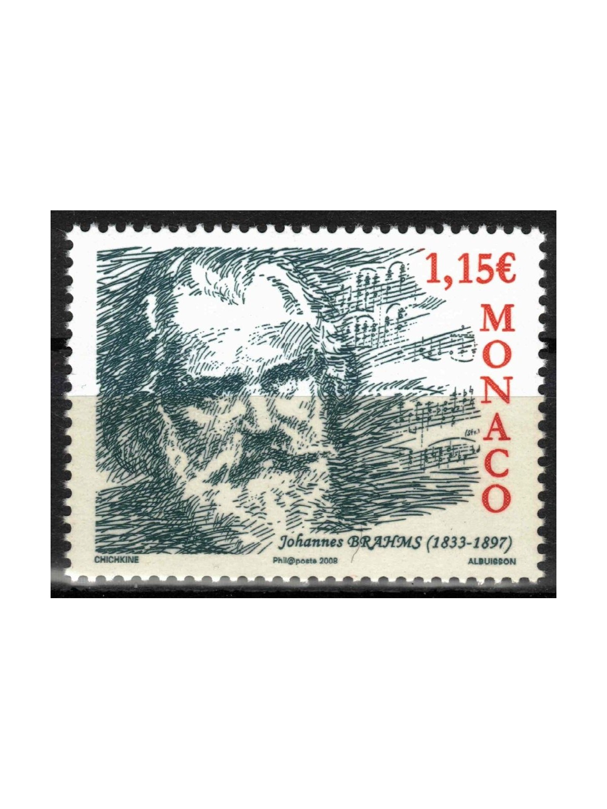 MONACO 2008 Johannes Brahms MNH**