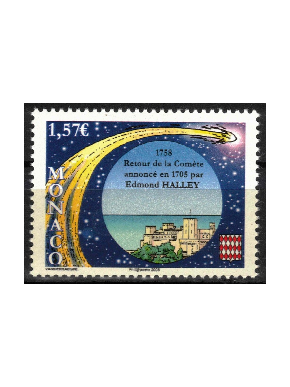 MONACO 2008 Halley's Comet MNH**