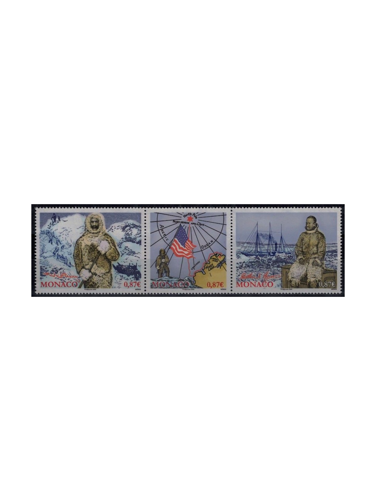 MONACO 2008 Polar Expedition 3v MNH**