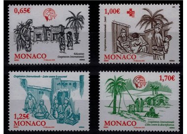 MONACO 2008 Humanitarian and Social Cooperation 4v MNH**