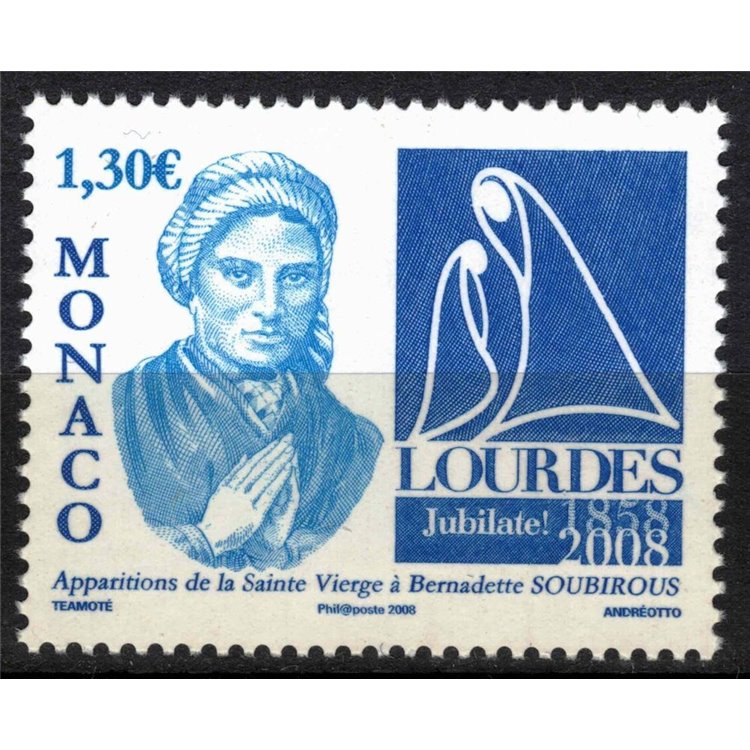 MONACO 2008 Our Lady of Lourdes MNH**