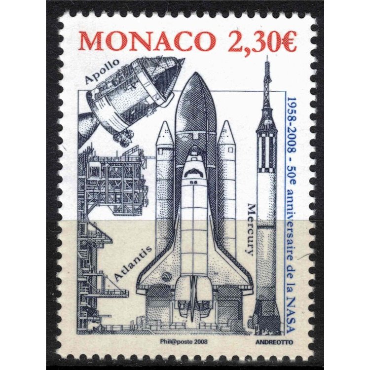 MONACO 2008 United States Space Agency MNH**