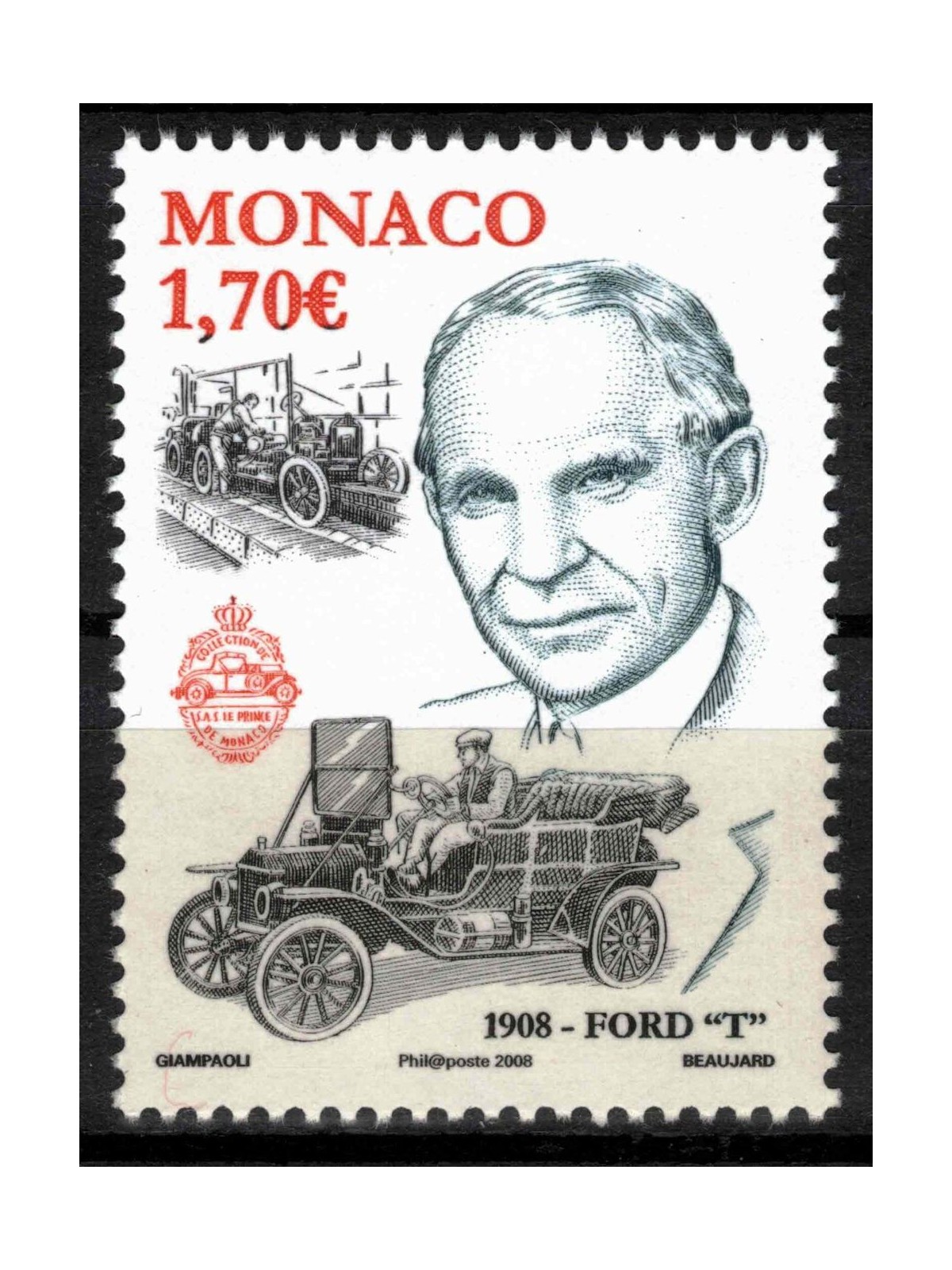 MONACO 2008 Centenary of the Ford T MNH**