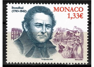 MONACO 2008 Stendhal (Henri Beyle) MNH**