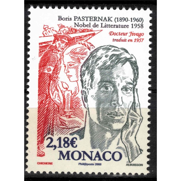 MONACO 2008 Nobel Prize to Boris Pasternak MNH**