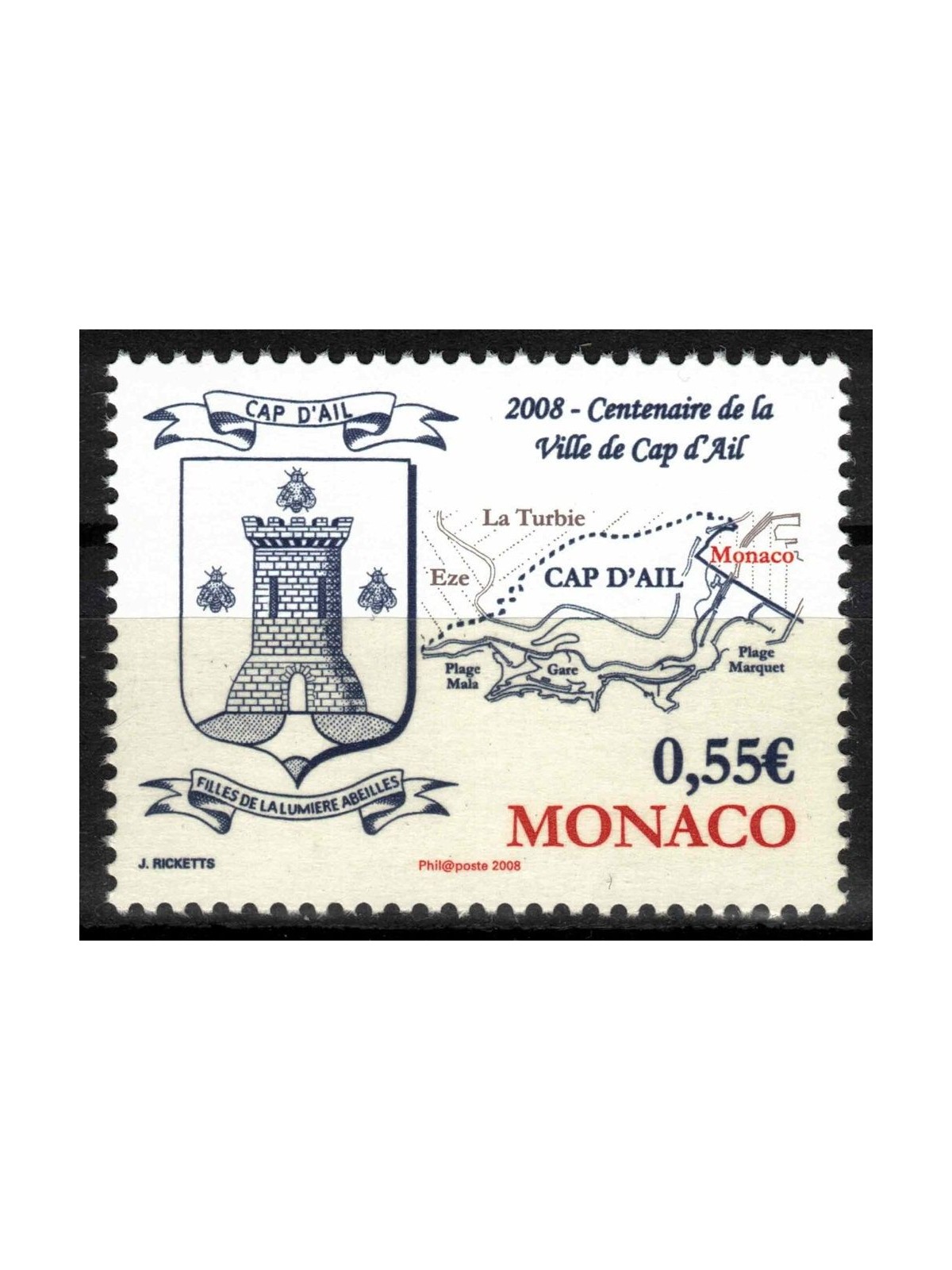 MONACO 2008 City of Cap d'Ail MNH**