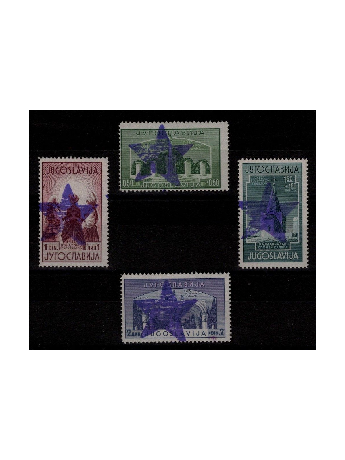 MONTENEGRO 1943-44 Partigiani di Ivangrad (CEI 50/53) 4v MNH** © (V)
