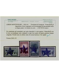 MONTENEGRO 1943-44 Partigiani di Ivangrad (CEI 50/53) 4v MNH** © (V)