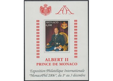 MONACO 2006 Exhibition MonacoPhil (Albert II) s/s MNH**