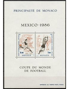 MONACO 1986 Coppa del Mondo di Calcio BF MNH**