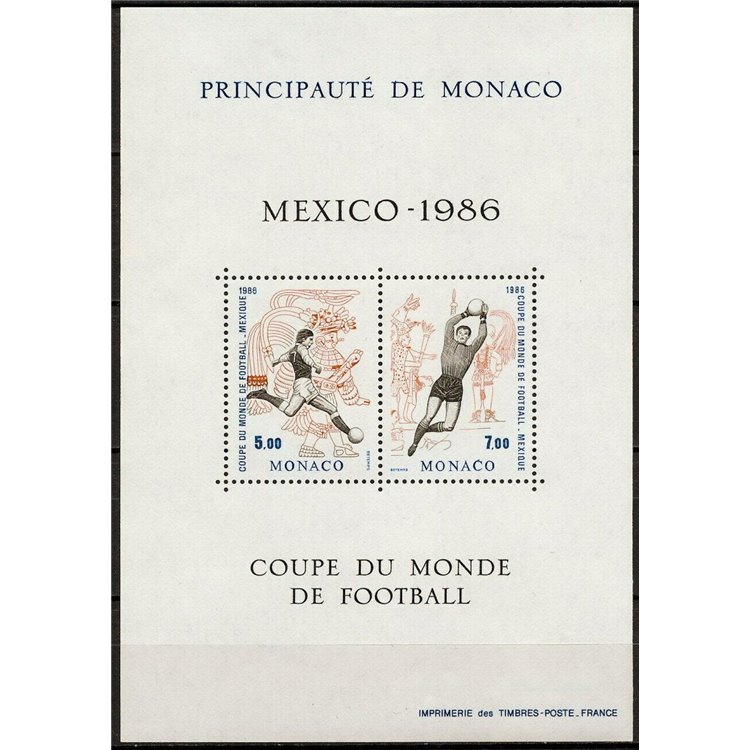 MONACO 1986 World Cup s/s MNH**