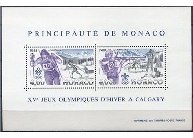 MONACO 1988 Giochi Olimpici Invernali BF MNH**
