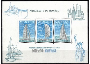 MONACO 1985 Monaco-New York Sailing Regatta s/s MNH**