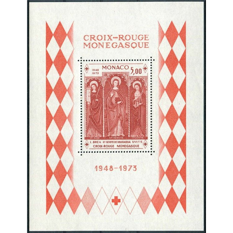 MONACO 1973 Croce Rossa Monegasca BF MNH**