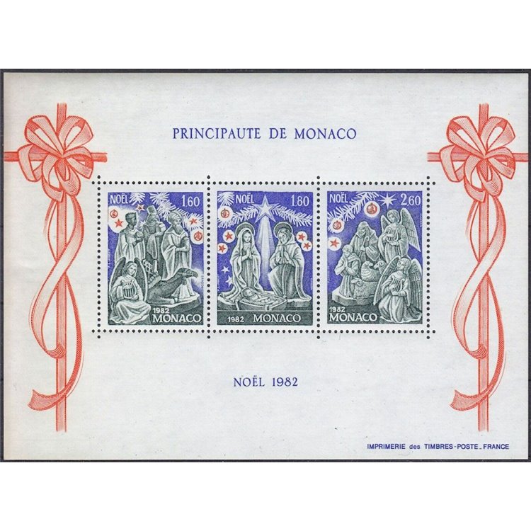 MONACO 1982 Christmas s/s MNH**
