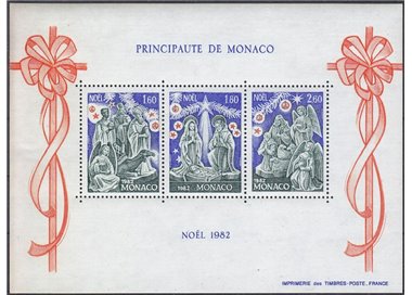 MONACO 1982 Christmas s/s MNH**