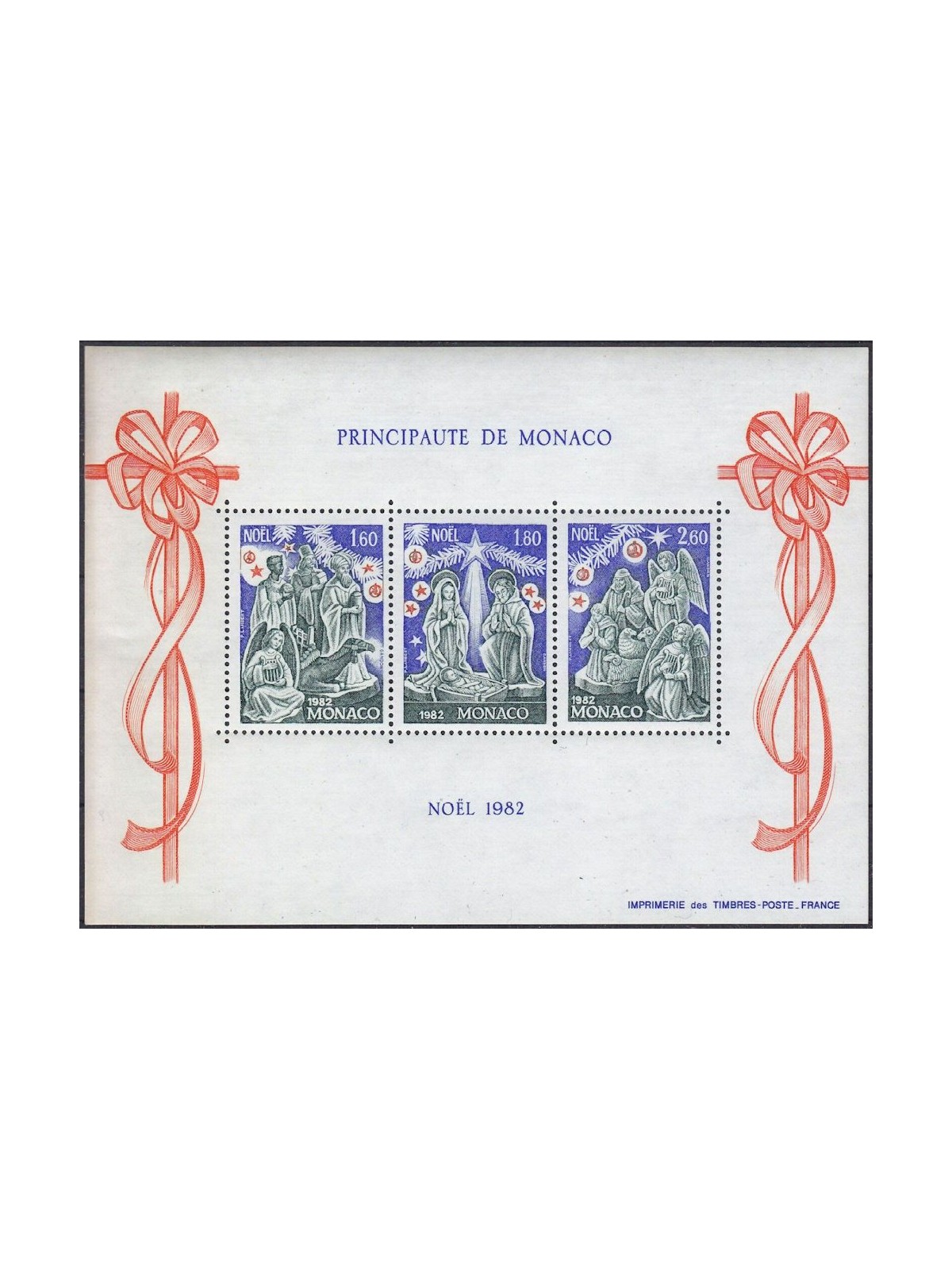 MONACO 1982 Christmas s/s MNH**