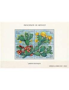 MONACO 1992 Le quattro stagioni del Fico d'India BF MNH**