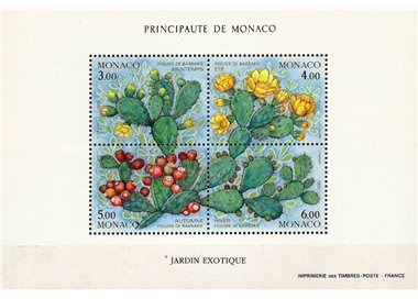 MONACO 1992 The Four Seasons of the Prickly Pear s/s MNH**