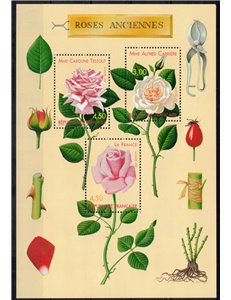 FRANCE 1999 Congress on Old Roses s/s MNH**