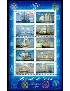 FRANCIA 1999 Collezione giovane (grandi velieri) BF MNH**