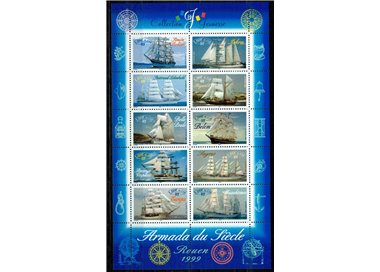 FRANCE 1999 Young Collection (large sailing ships) s/s MNH**