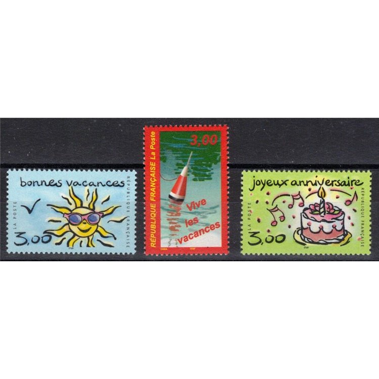 FRANCIA 1999 Francobolli augurali 3v MNH**