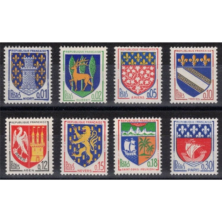 FRANCIA 1962-65 Stemmi di Città (4ª serie) 8v MNH**