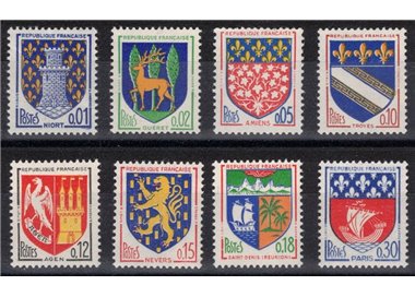 FRANCE 1962-65 City Coats of Arms (4th series) 8v MNH**