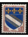 FRANCIA 1962-65 Stemmi di Città (Troyes) con banda di fosforo MNH**