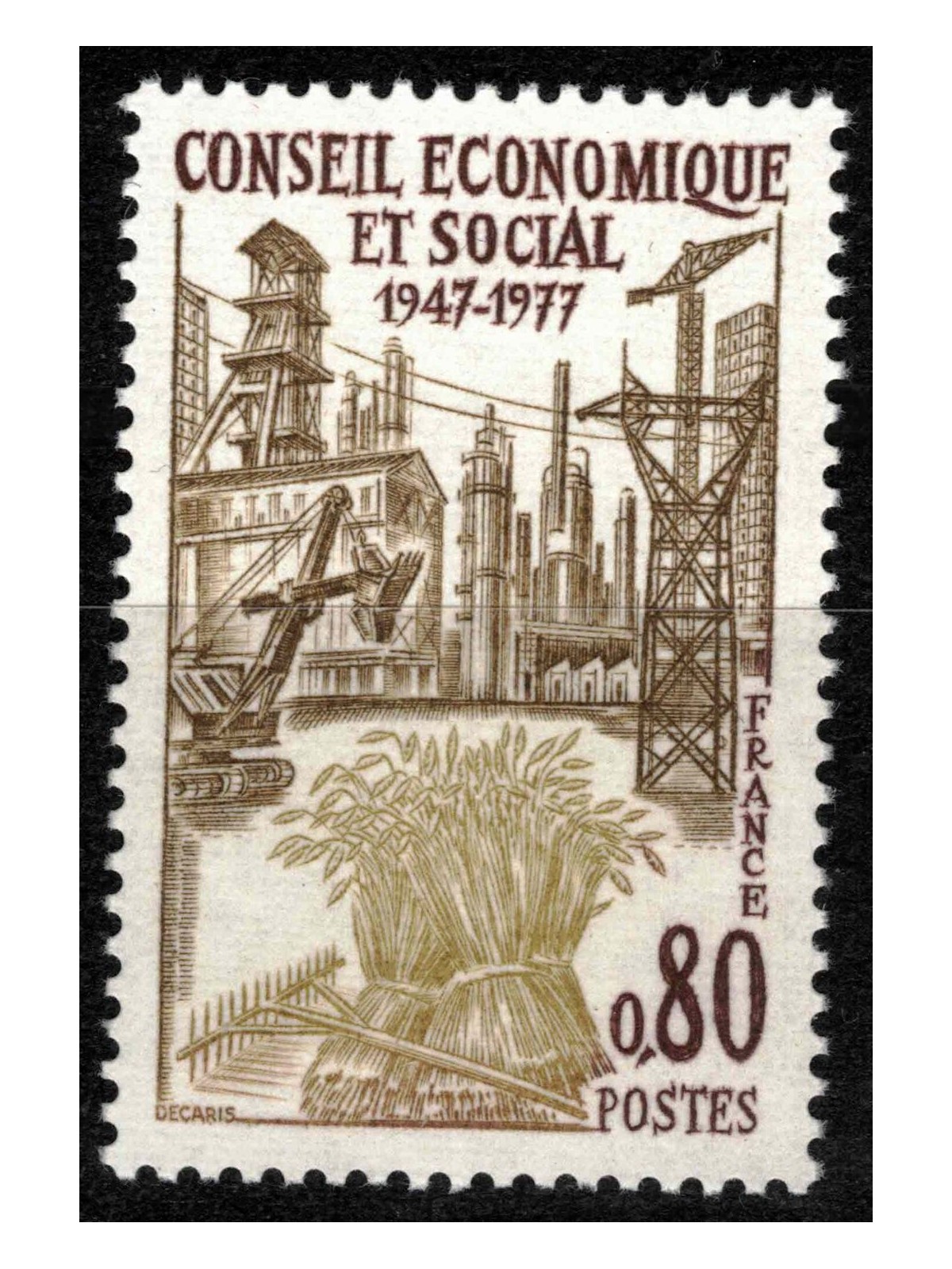 FRANCIA 1977 Consiglio Economico e Sociale MNH**