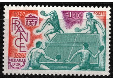 FRANCE 1977 Table Tennis MNH**