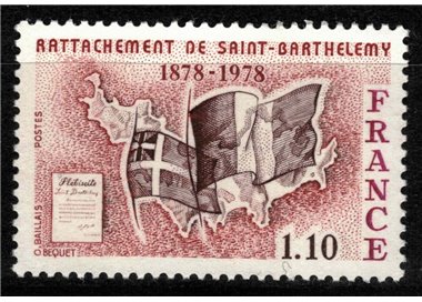 FRANCE 1978 Annexation of the island of Saint-Barthélemy MNH**