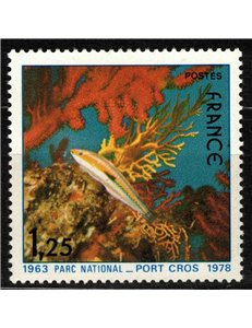 FRANCIA 1978 Protezione della natura (Pesci) MNH**