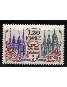 FRANCIA 1978 Riannessione Valenciennes e Maubeuge MNH**