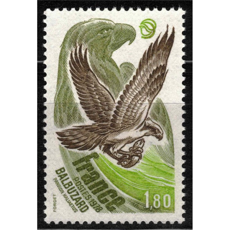 FRANCIA 1978 Protezione della natura (Falco pescatore) MNH**
