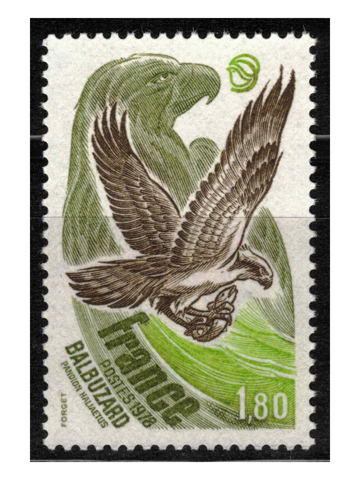 FRANCIA 1978 Protezione della natura (Falco pescatore) MNH**